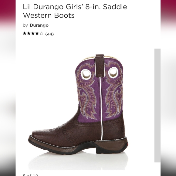 Kids 8" Durango Western Boots - Picture 2 of 10